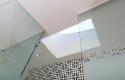 After - Upstairs main bathroom with frosted glass wall